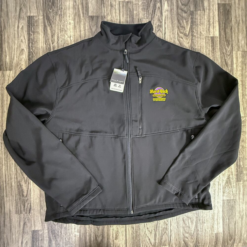 Fossa Downtown Soft Shell Jacket Black Men Wind Water Resistant Hard Rock